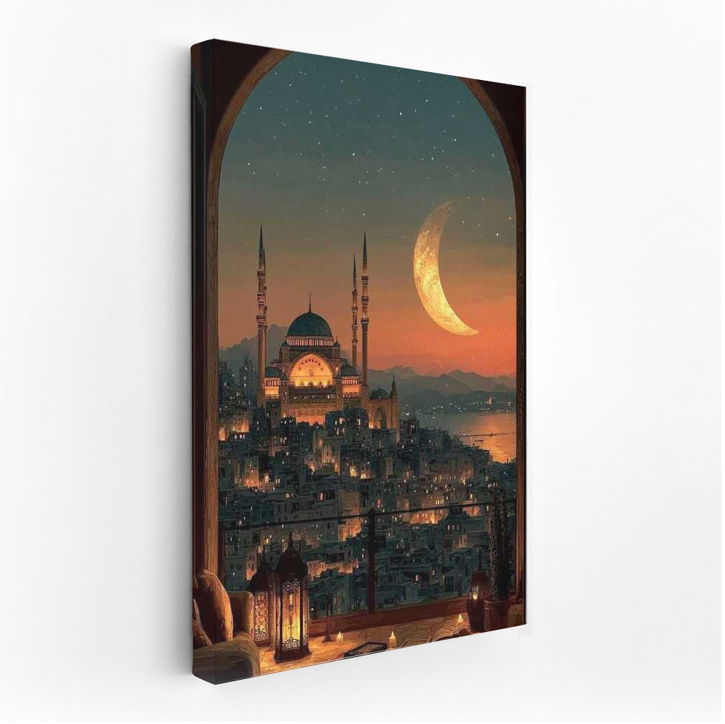 Moon Sunset over Istanbul: City Symphony