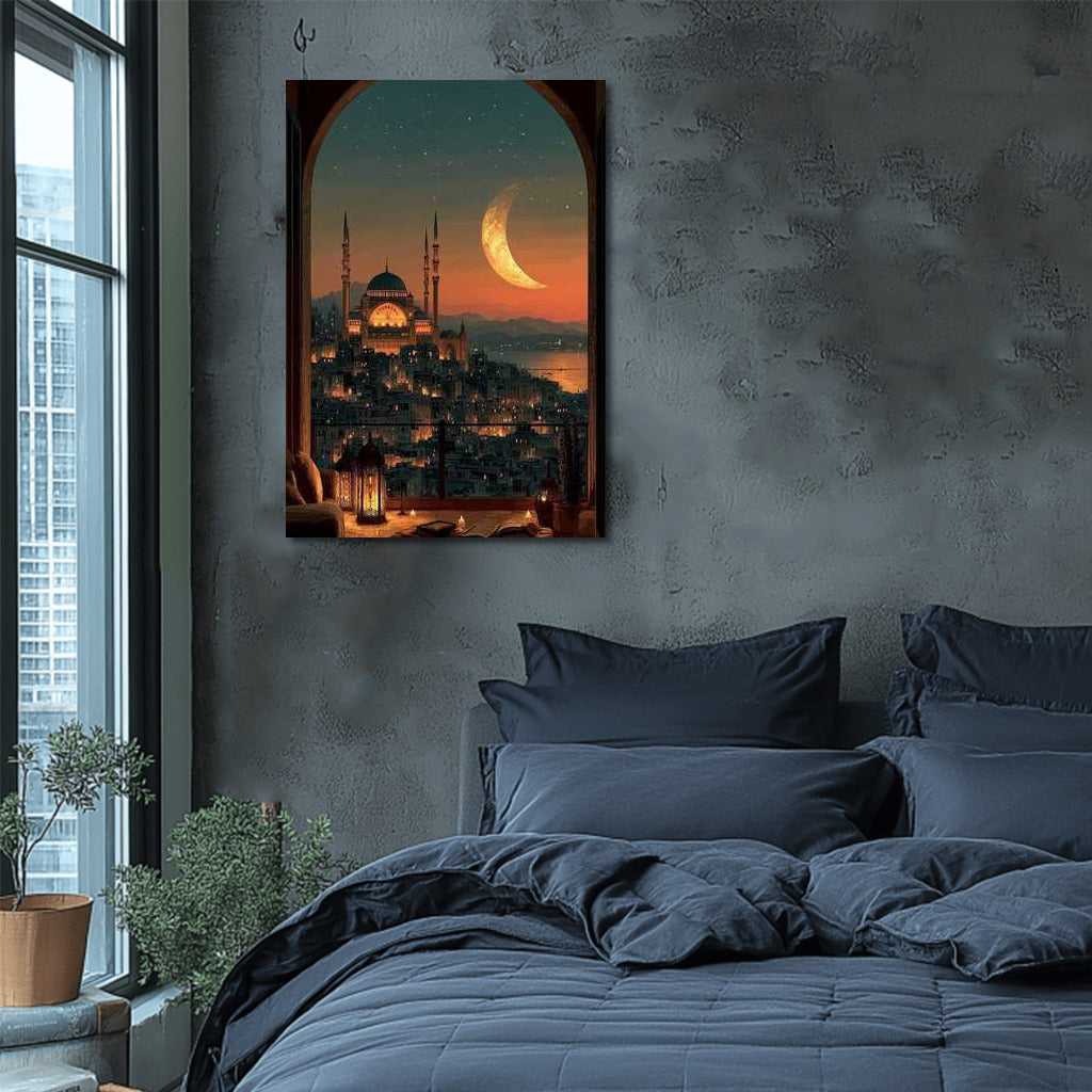 Moon Sunset over Istanbul: City Symphony
