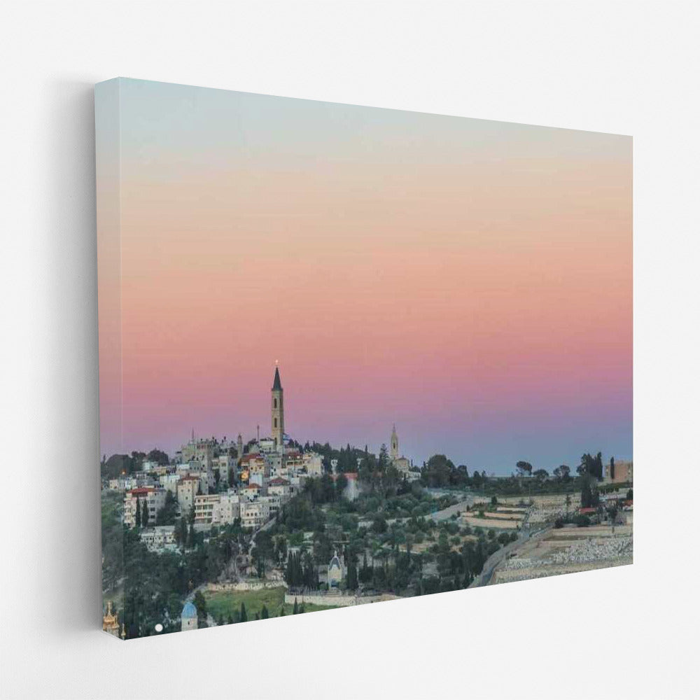 Jerusalem Evening Silhouette: City Panorama