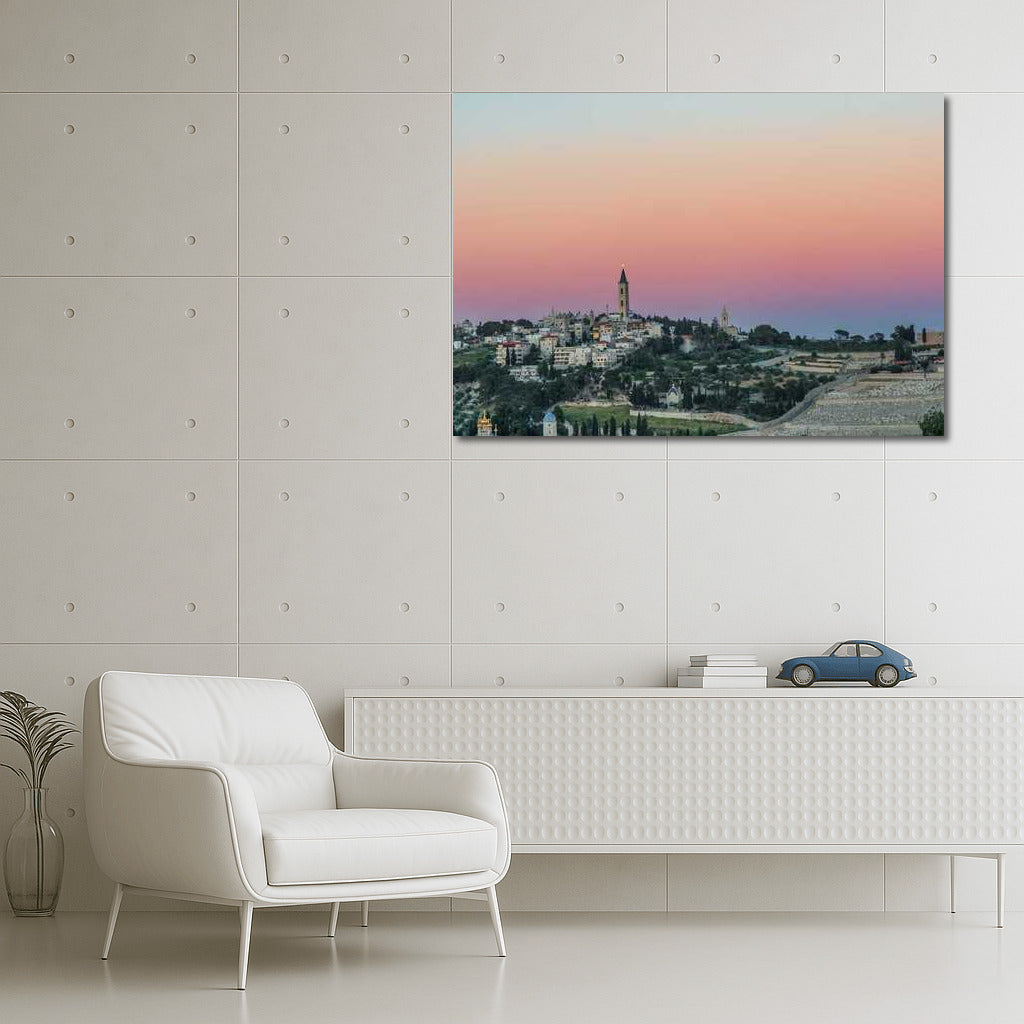 Jerusalem Evening Silhouette: City Panorama