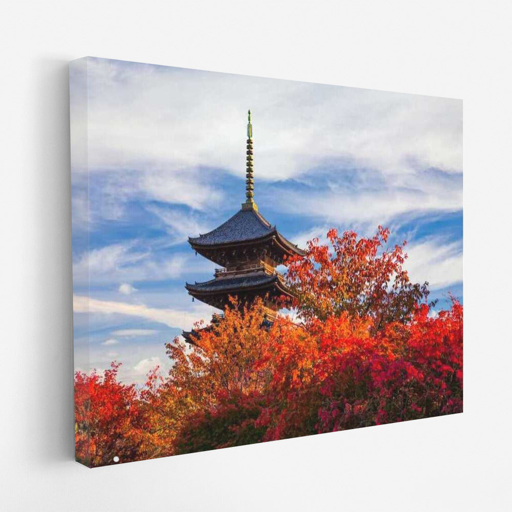Kyoto Autumn Temple: Crimson Symphony