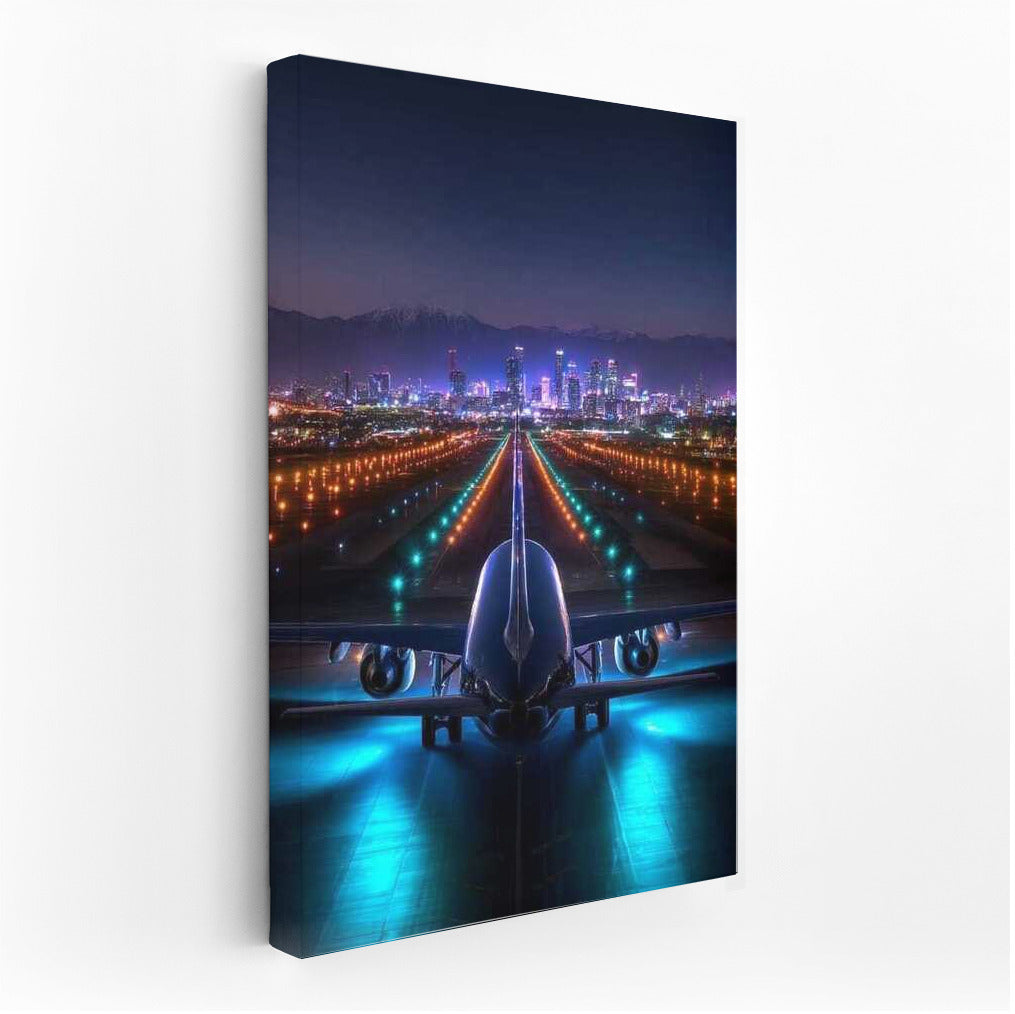 Las Vegas Night Takeoff Glow: The Energy of City Lights