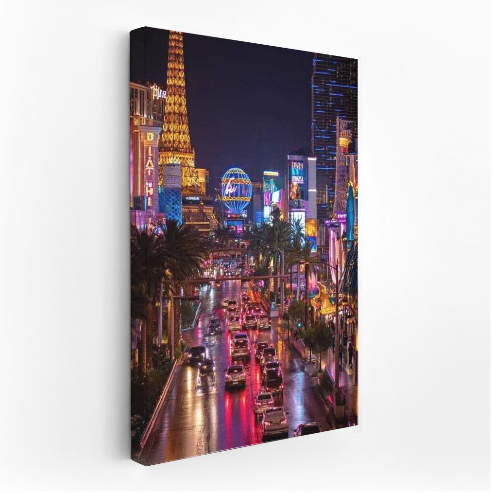 Las Vegas Nightlife: City Skyline and Lights