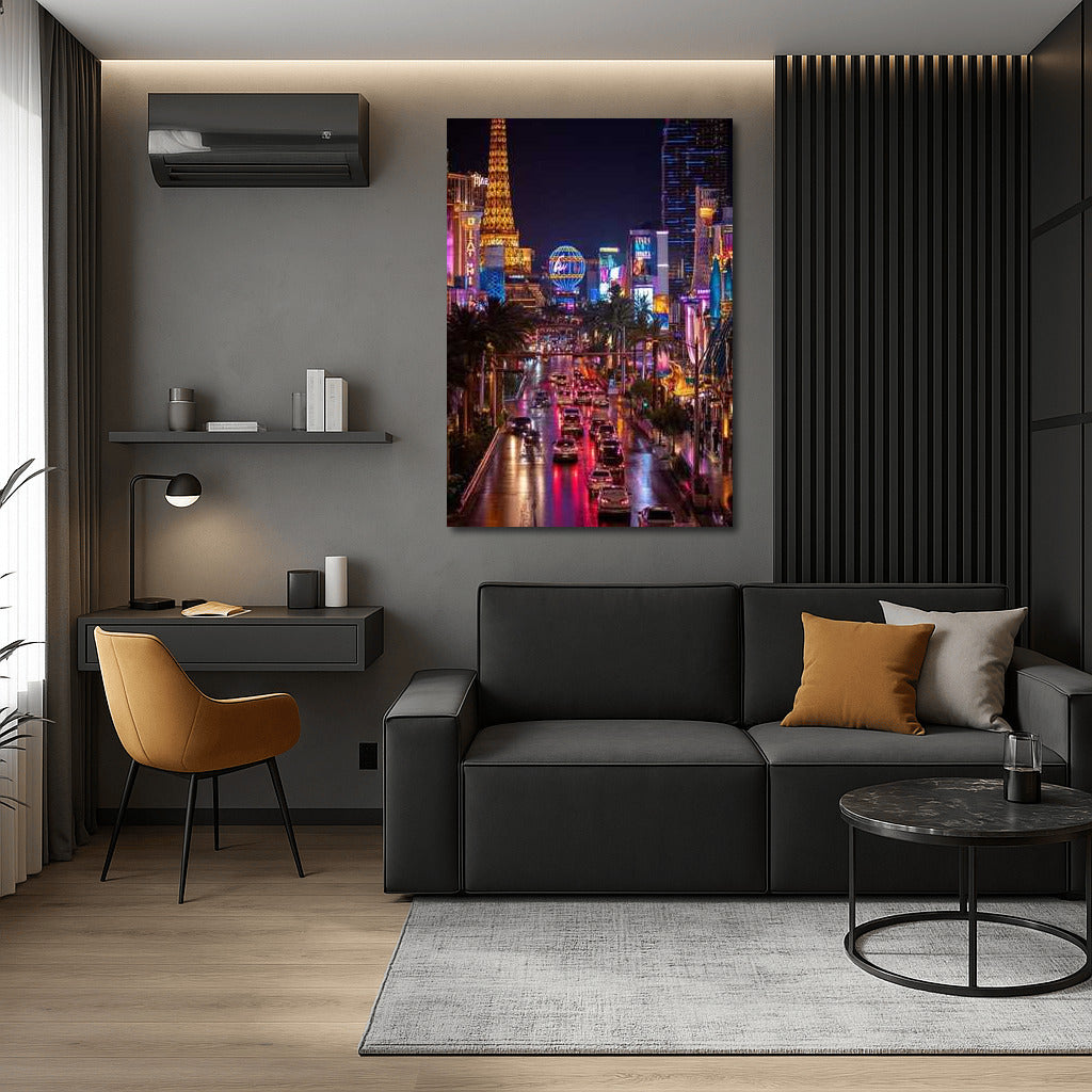 Las Vegas Nightlife: City Skyline and Lights
