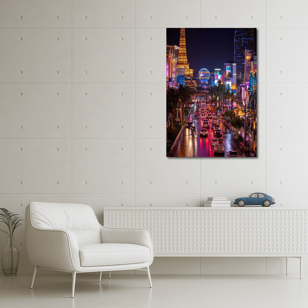Las Vegas Nightlife: City Skyline and Lights
