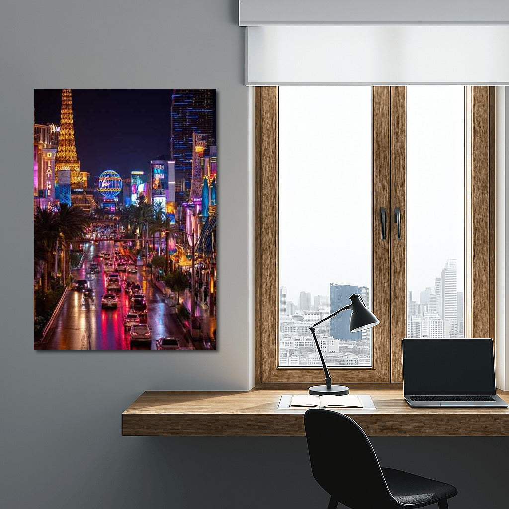 Las Vegas Nightlife: City Skyline and Lights