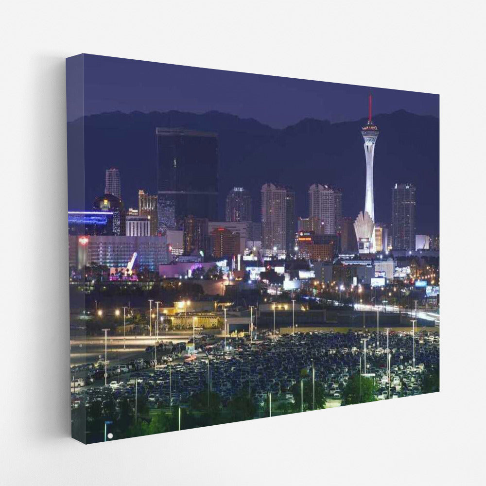 Neon Night Las Vegas: Cityscapes Skylines USA