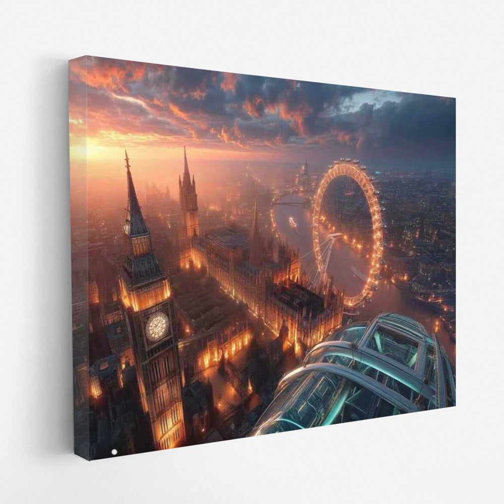 London Sunset: The City's Lights Glow