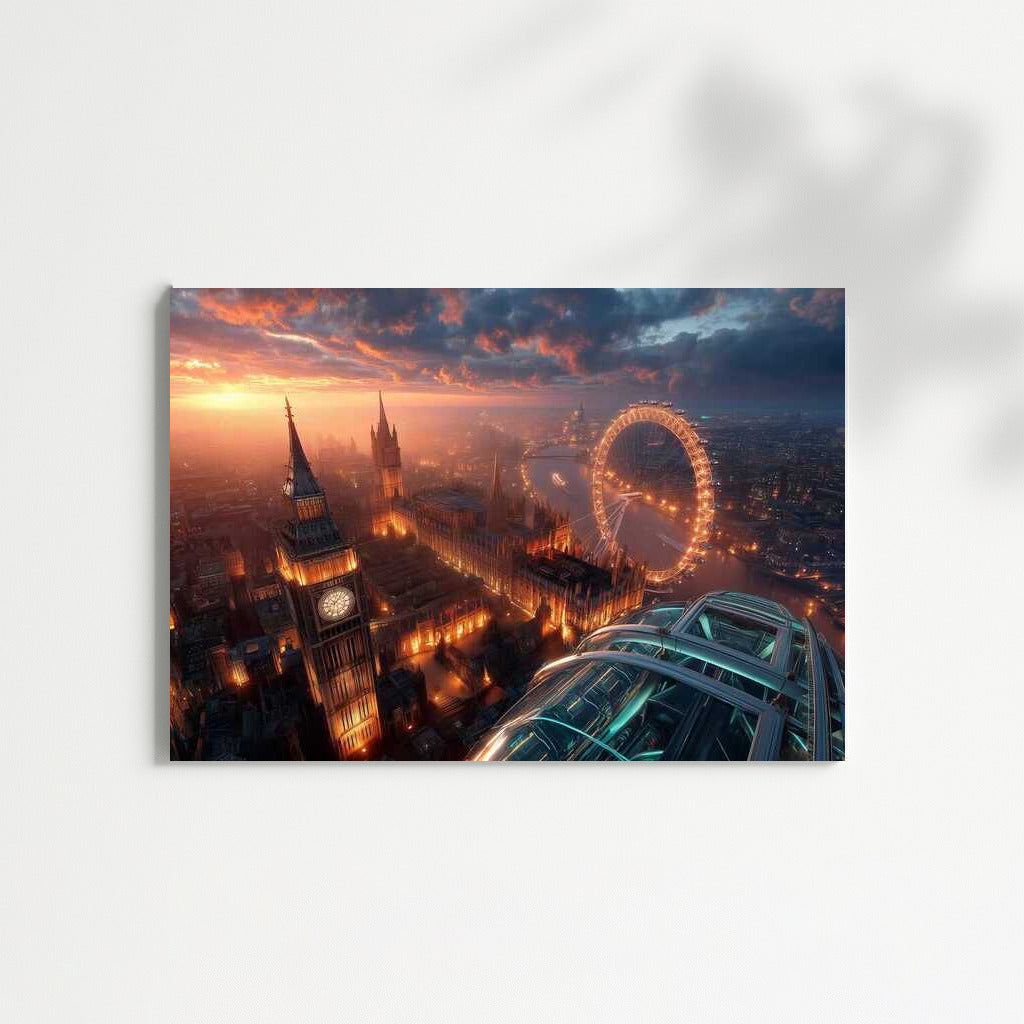 London Sunset: The City's Lights Glow