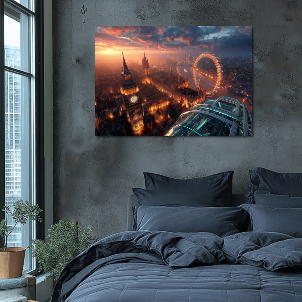 London Sunset: The City's Lights Glow