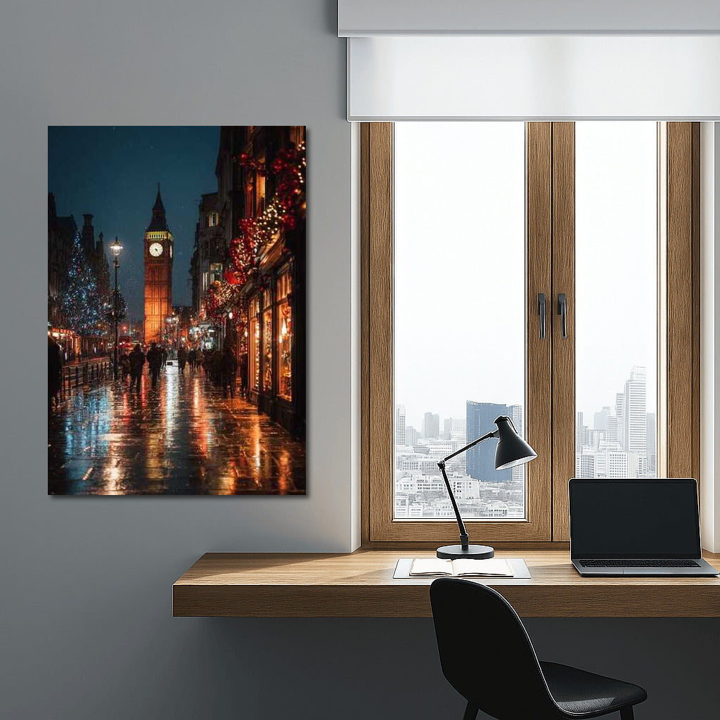 London Evening Symphony: City Lights and Reflections