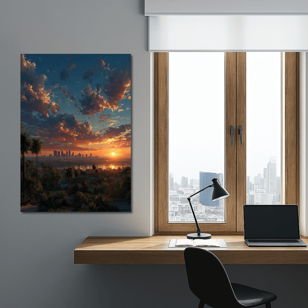 Sunset Symphony: Los Angeles Skyline