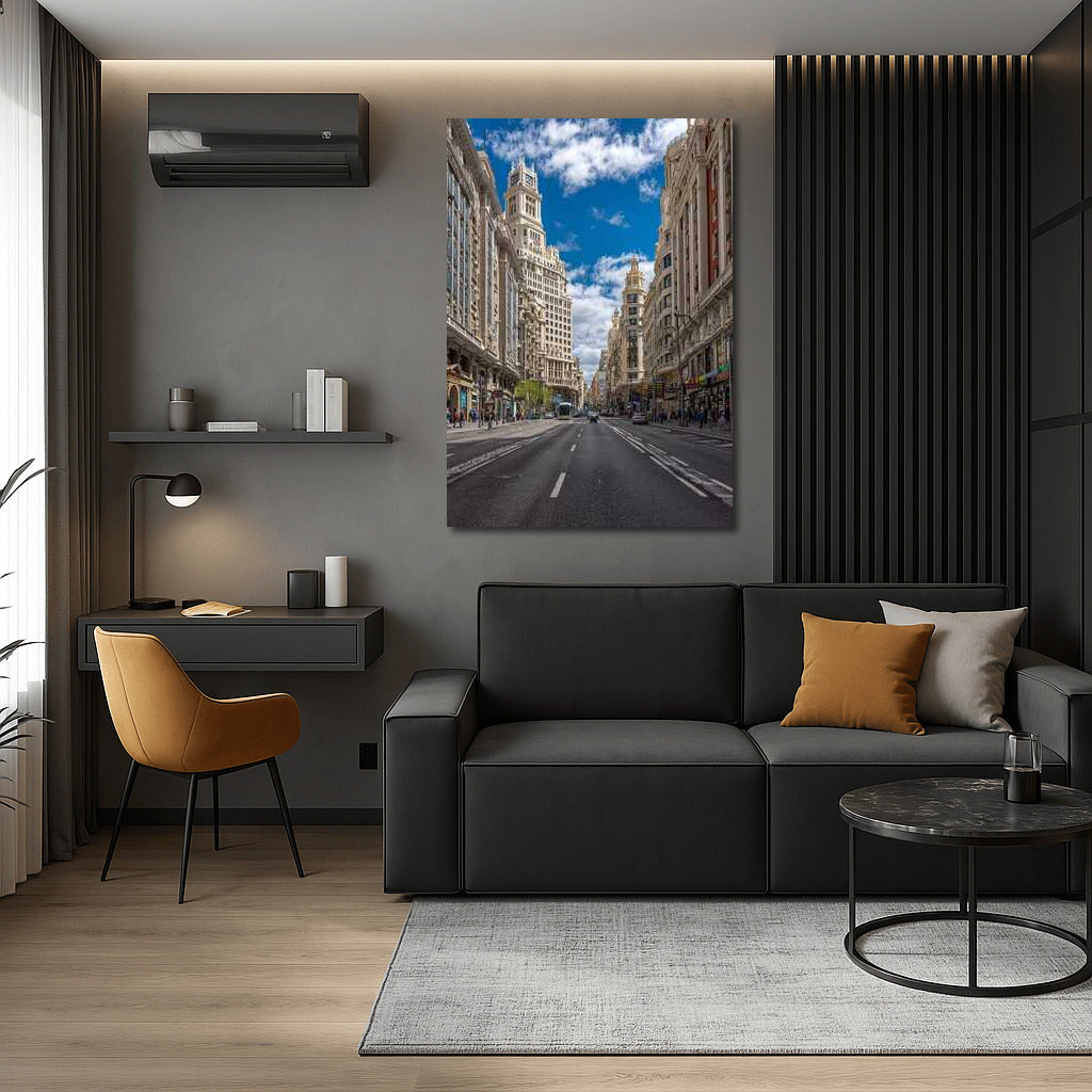 Madrid Symphony: The Dynamics of Streets and the Grandeur of Skyscrapers