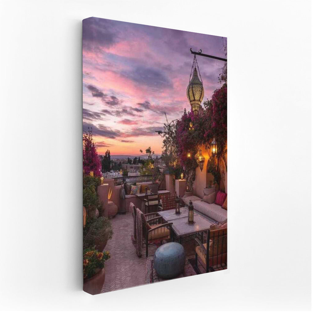 Sunset Charm of Marrakech: Evening Silhouette