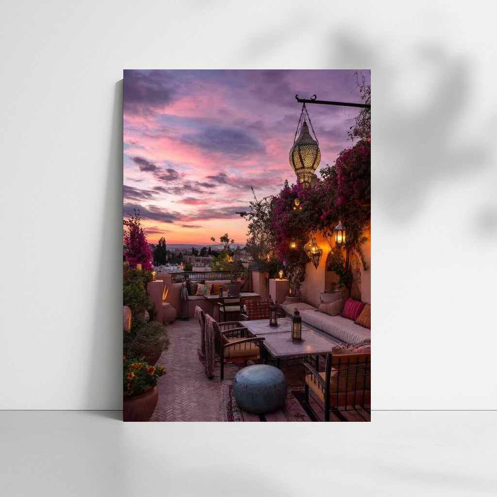 Sunset Charm of Marrakech: Evening Silhouette