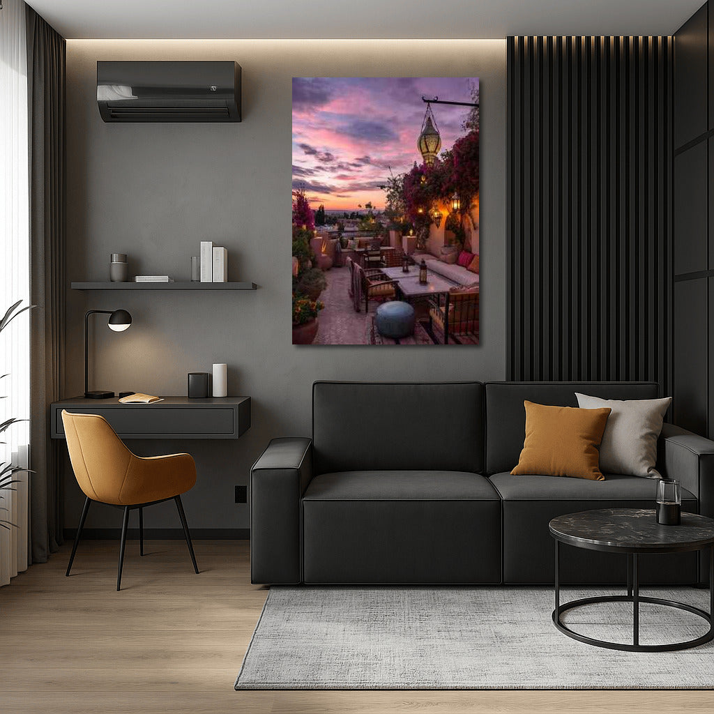 Sunset Charm of Marrakech: Evening Silhouette