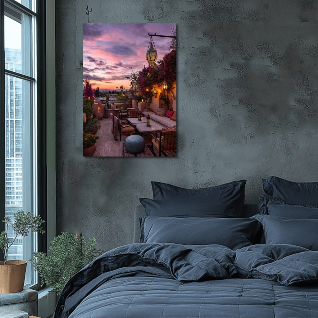 Sunset Charm of Marrakech: Evening Silhouette
