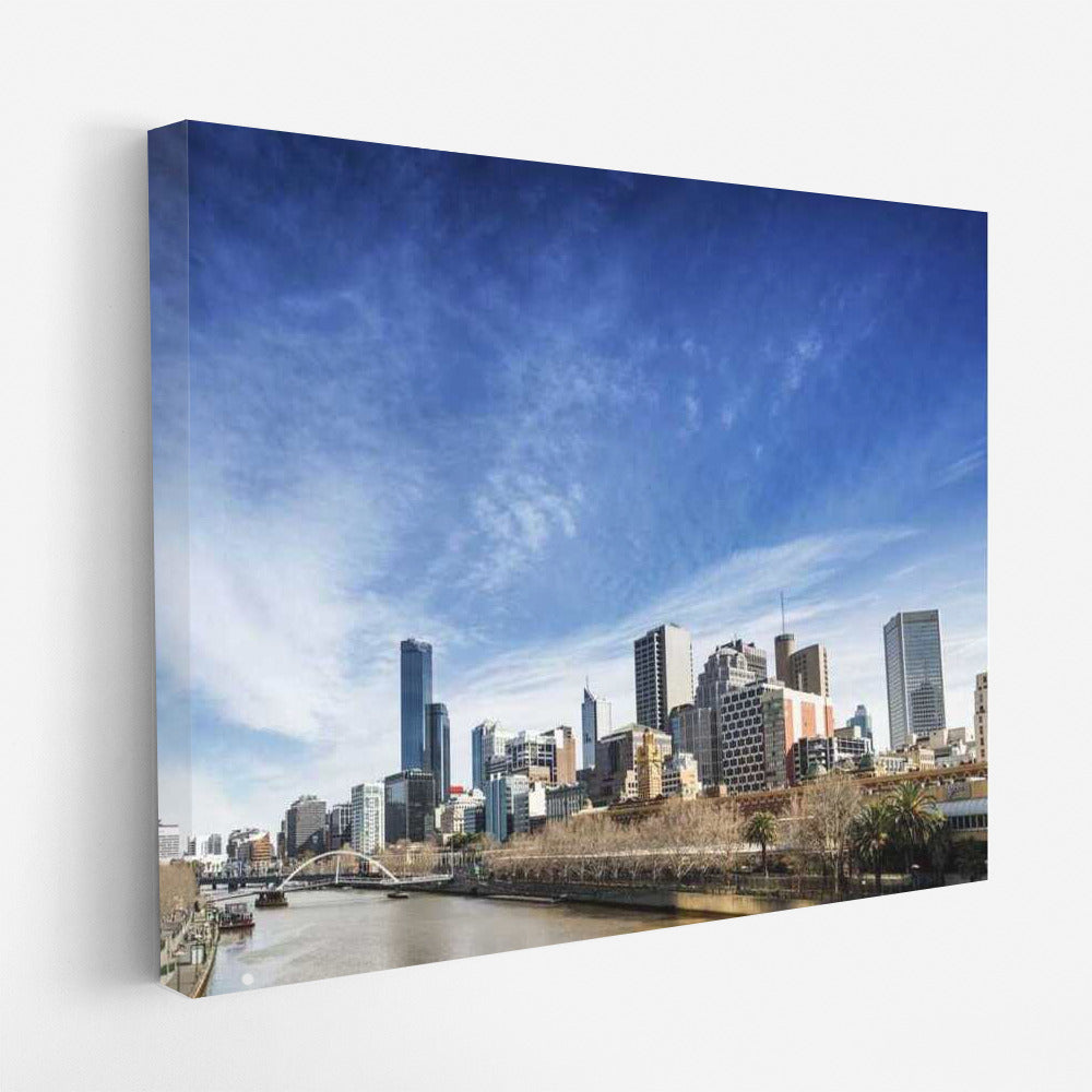 Harmony of Sky and City: Melbourne Silhouette