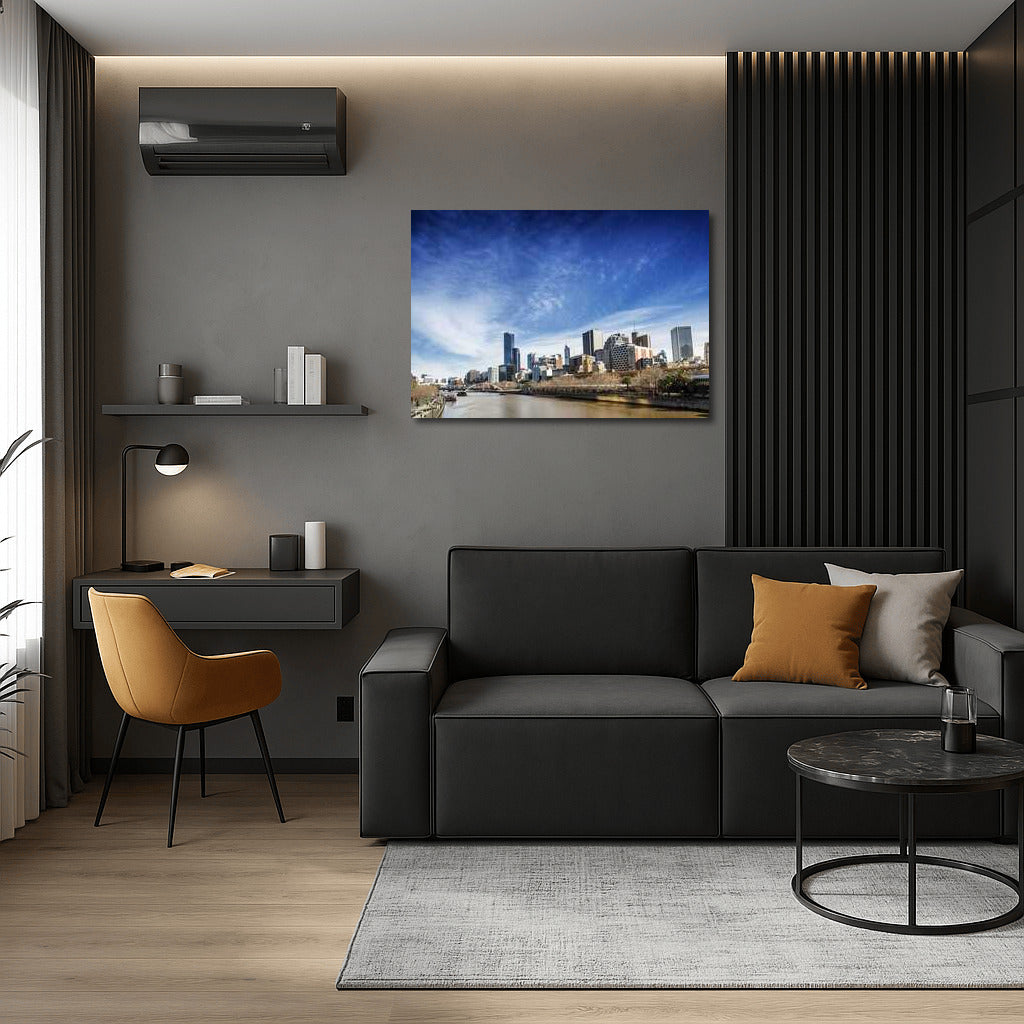 Harmony of Sky and City: Melbourne Silhouette