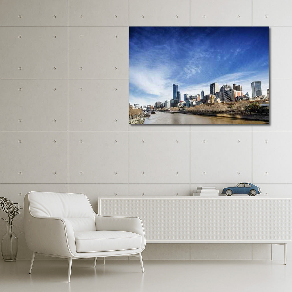Harmony of Sky and City: Melbourne Silhouette
