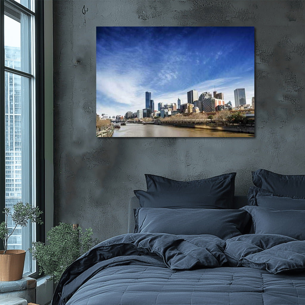 Harmony of Sky and City: Melbourne Silhouette