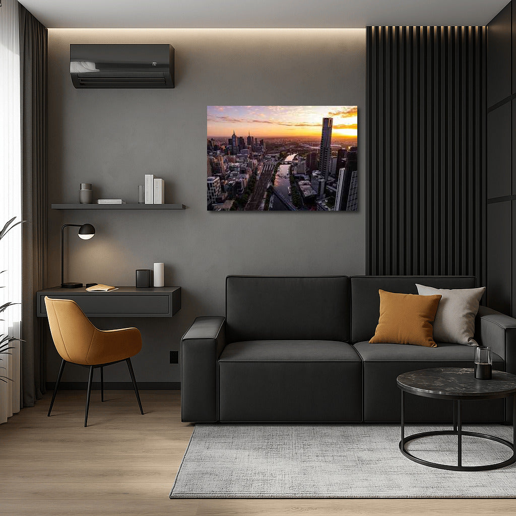 Evening Skyline: Melbourne in Lights