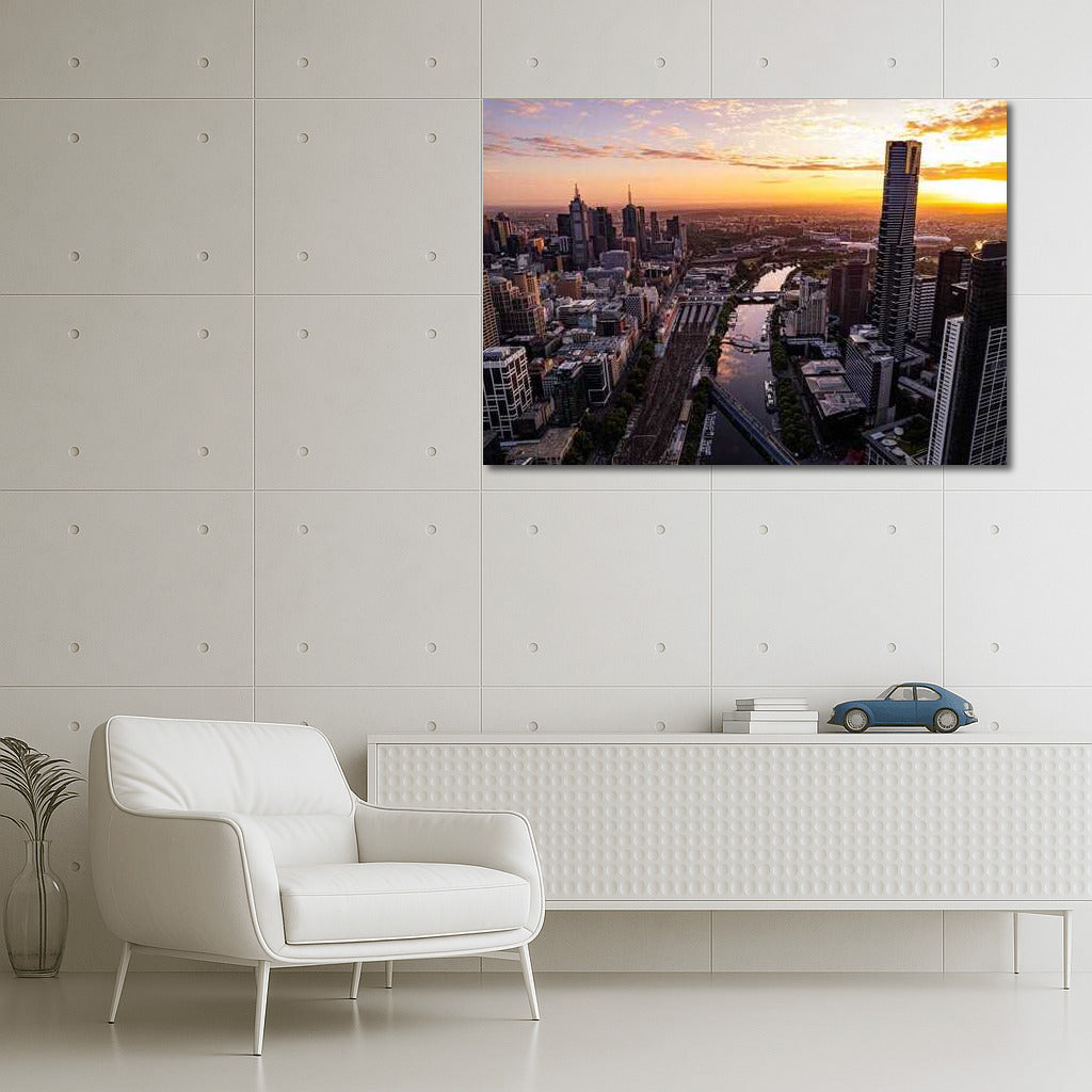 Evening Skyline: Melbourne in Lights