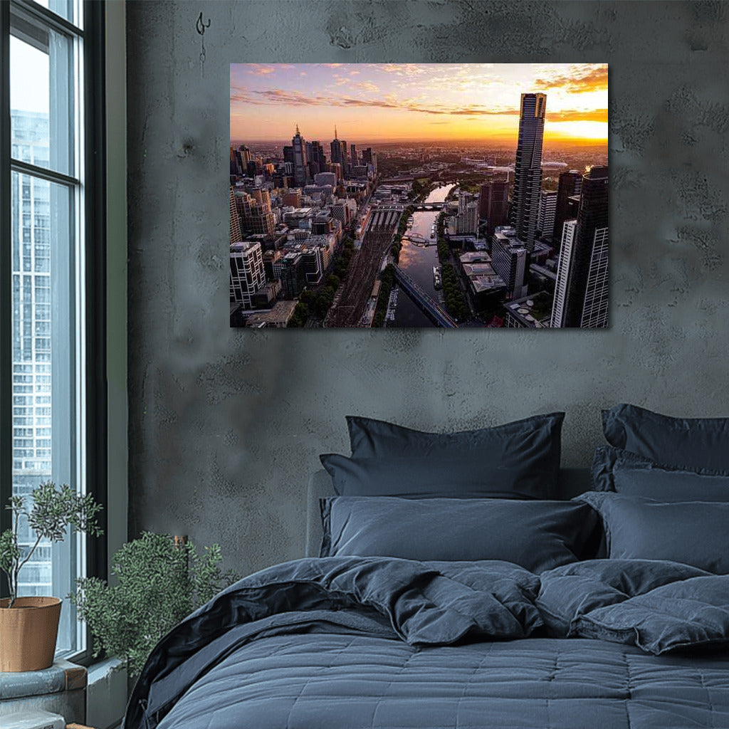 Evening Skyline: Melbourne in Lights