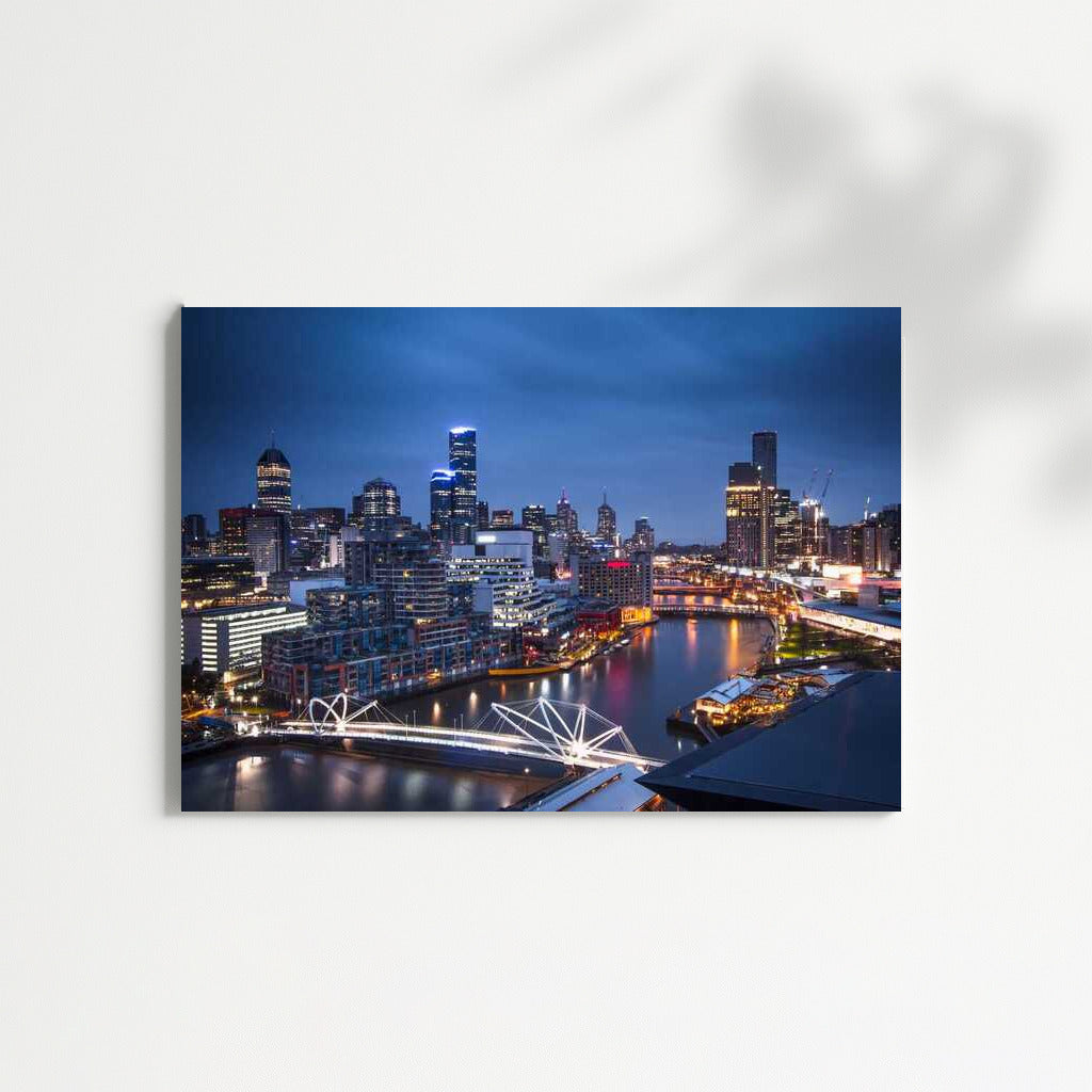 Night Charm: Melbourne Skyline in Cityscapes Skylines