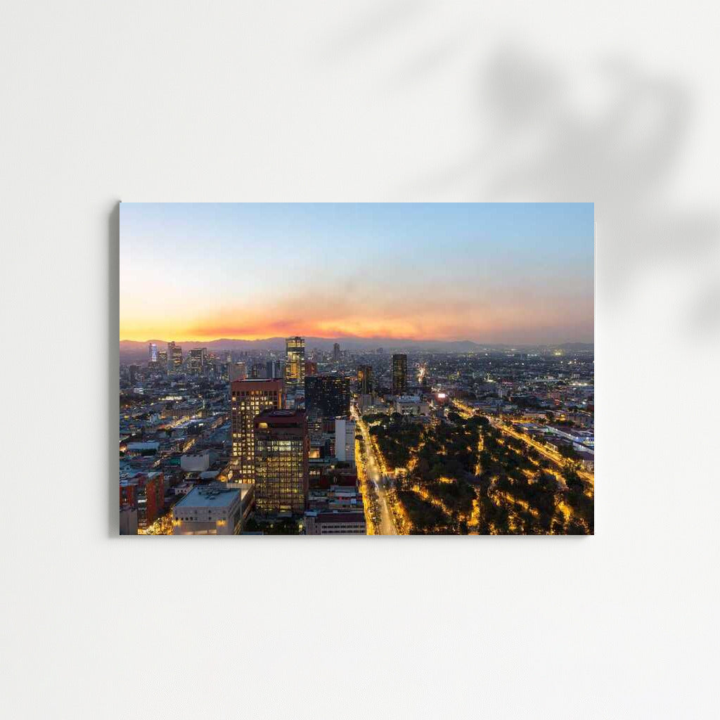 Night Enchantment: Mexico City Lights in Panorama