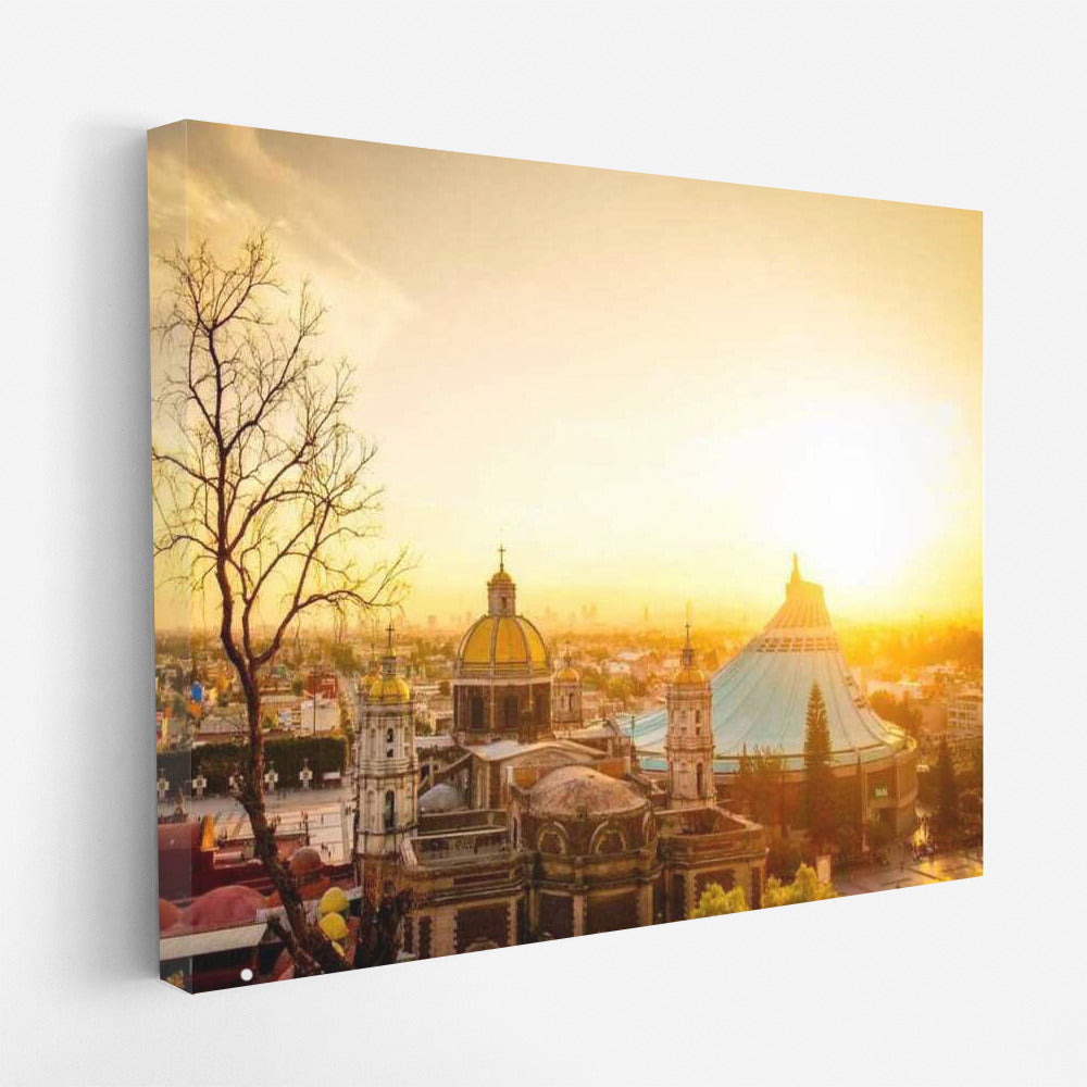 Sunset Silhouettes: Mexico City in Golden Rays
