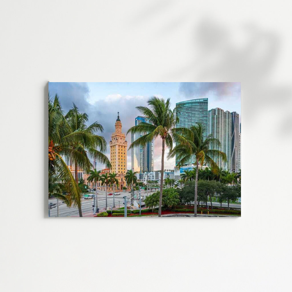 Miami: Palms and Skyscrapers in Cityscapes Skylines