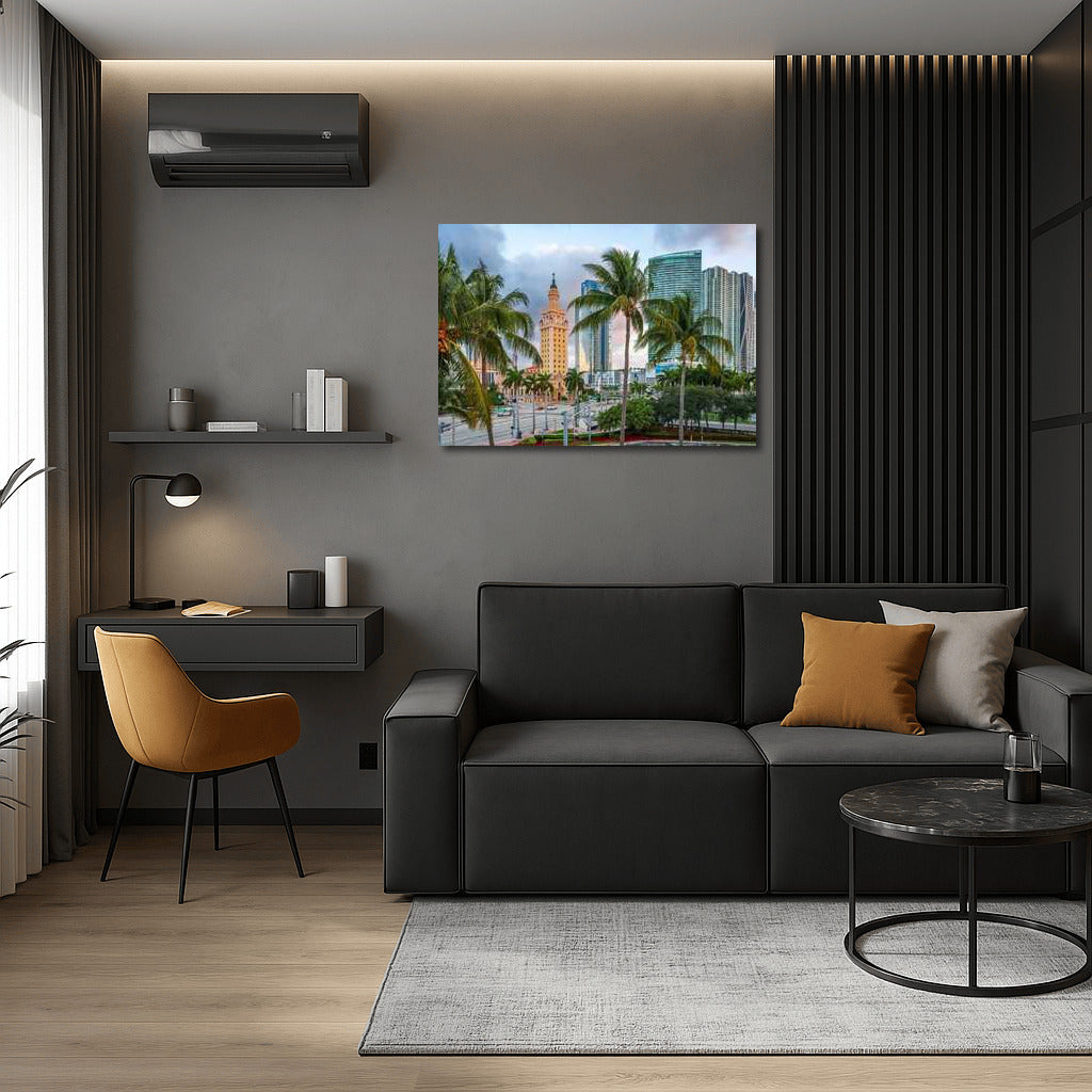 Miami: Palms and Skyscrapers in Cityscapes Skylines