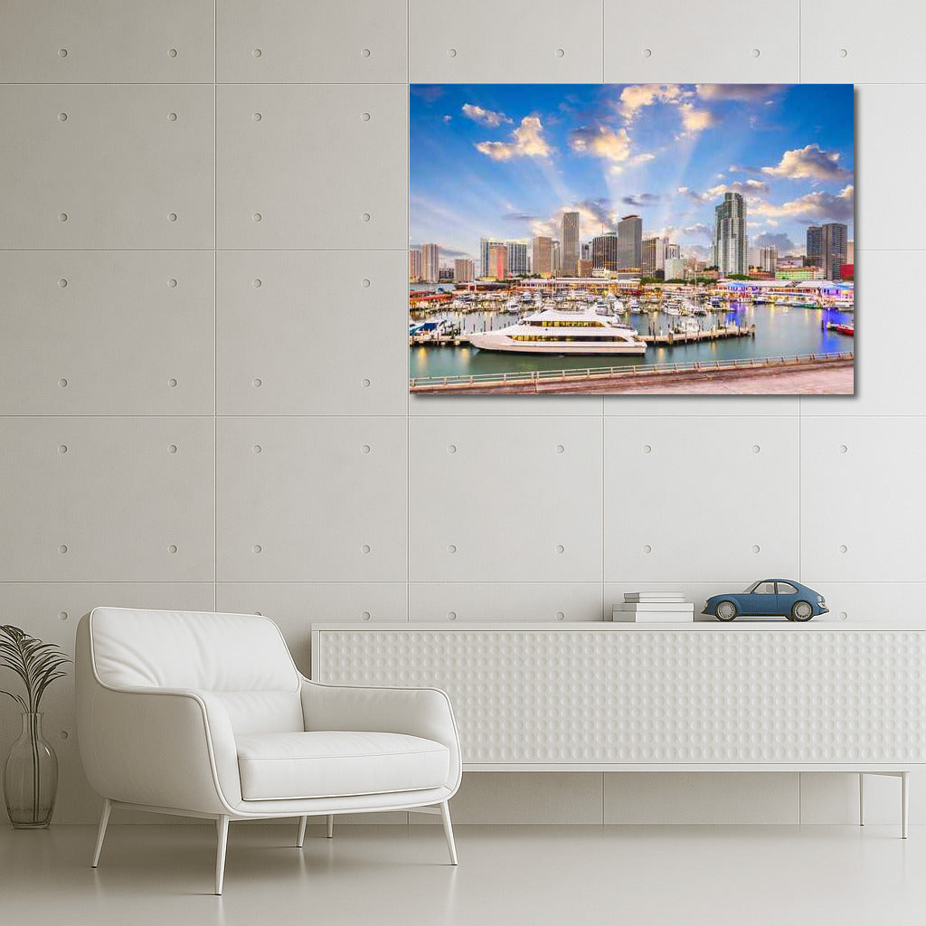 Sunny Miami Skyline: Urban Dream in Vibrant Colors