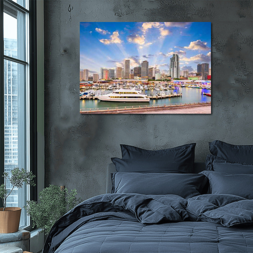Sunny Miami Skyline: Urban Dream in Vibrant Colors