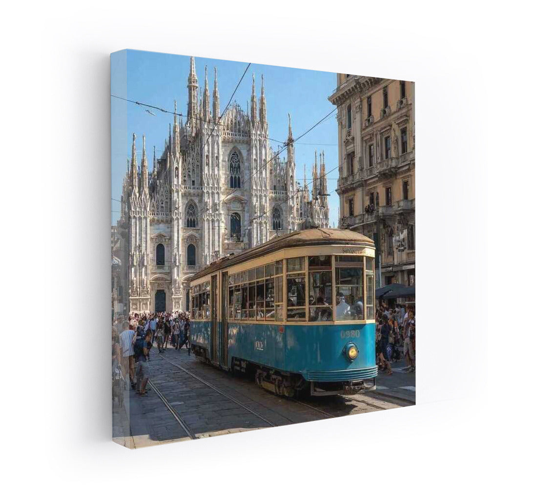 Gothic Cathedral and Tram: The Heart of Milan in Cityscapes Skylines
