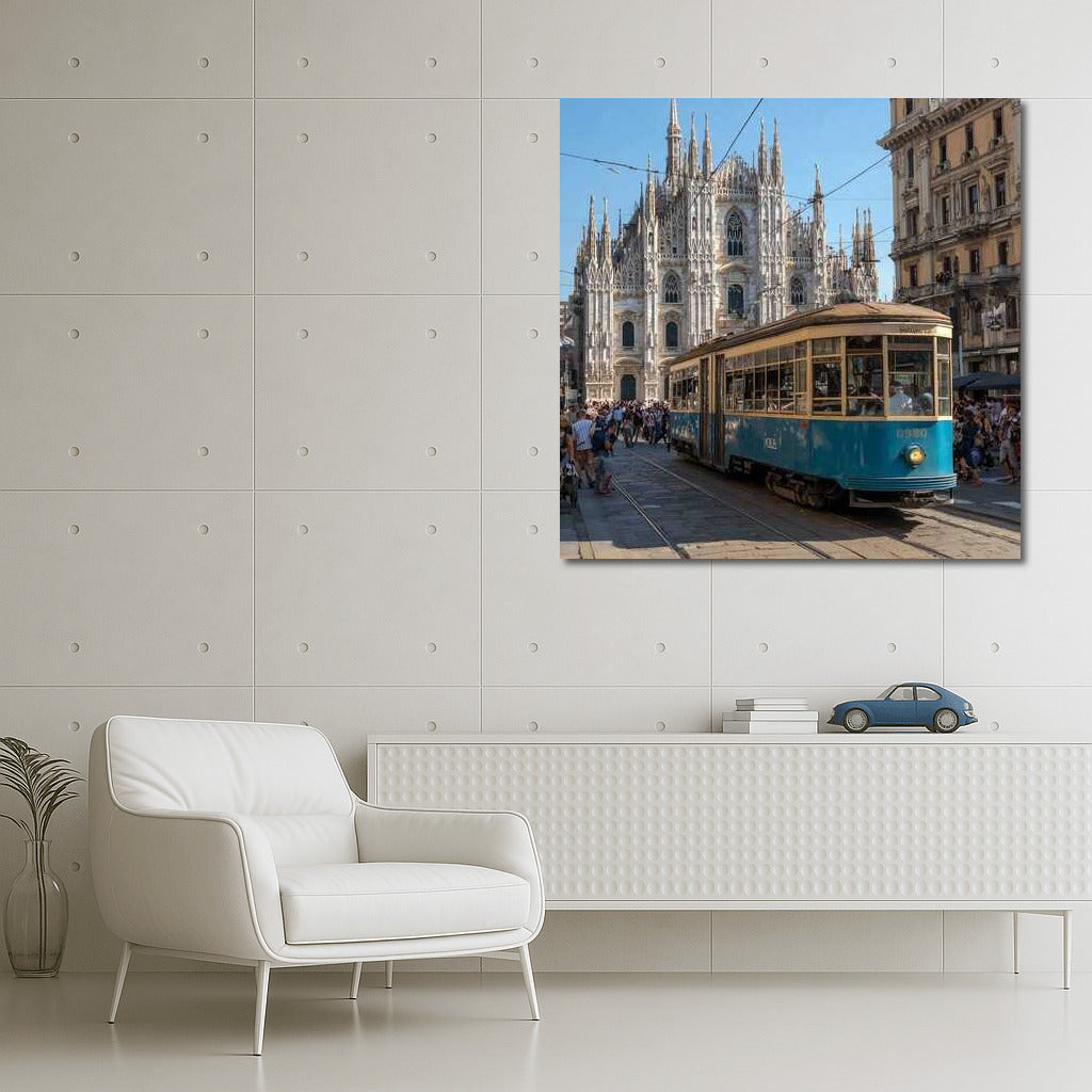 Gothic Cathedral and Tram: The Heart of Milan in Cityscapes Skylines