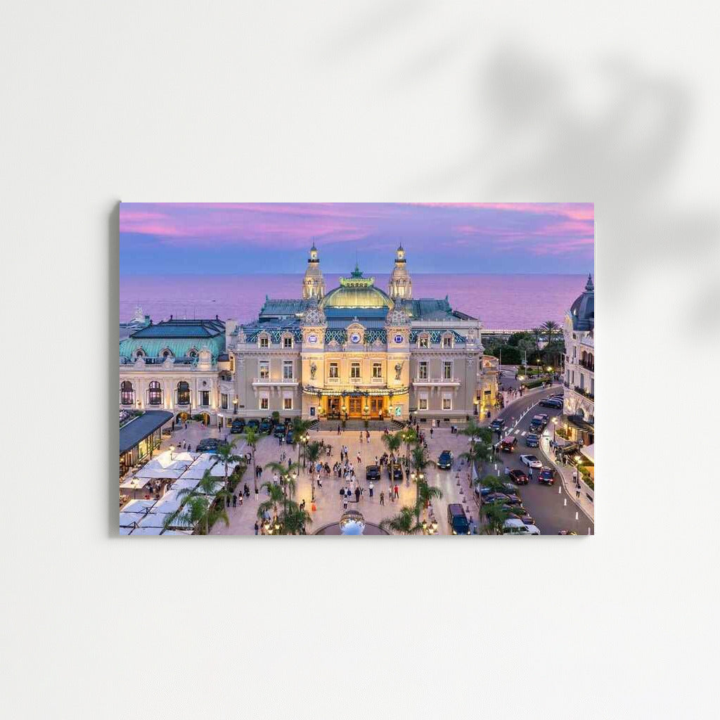 Evening Charm of Monaco: Mediterranean Luxury in Cityscapes Skylines