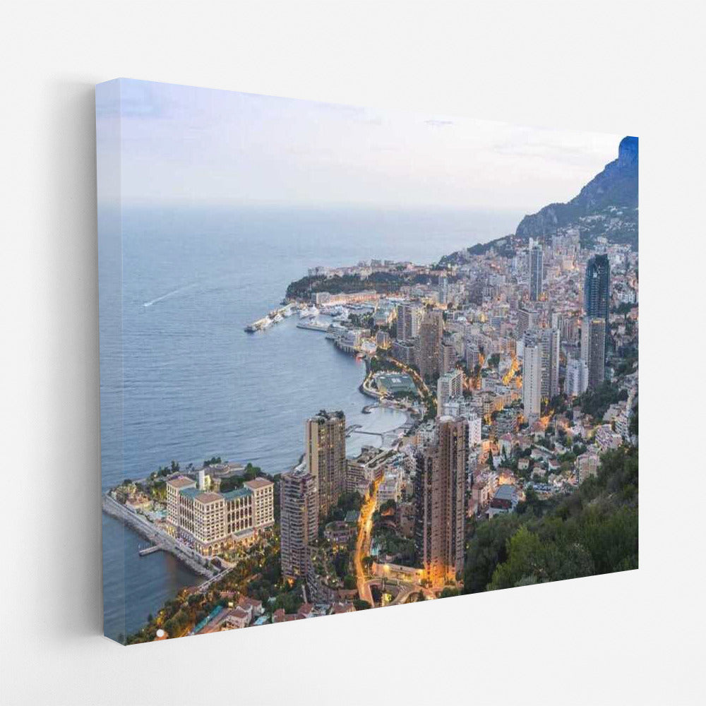 Evening Glitter of Monaco: Cityscapes and Skylines