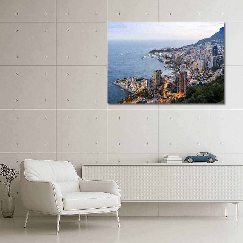 Evening Glitter of Monaco: Cityscapes and Skylines
