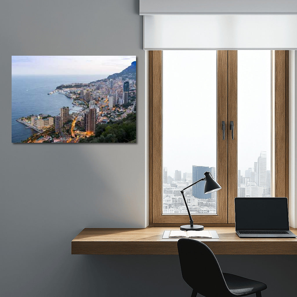 Evening Glitter of Monaco: Cityscapes and Skylines