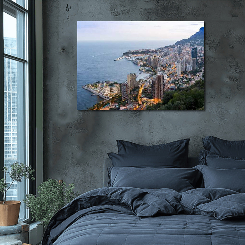 Evening Glitter of Monaco: Cityscapes and Skylines