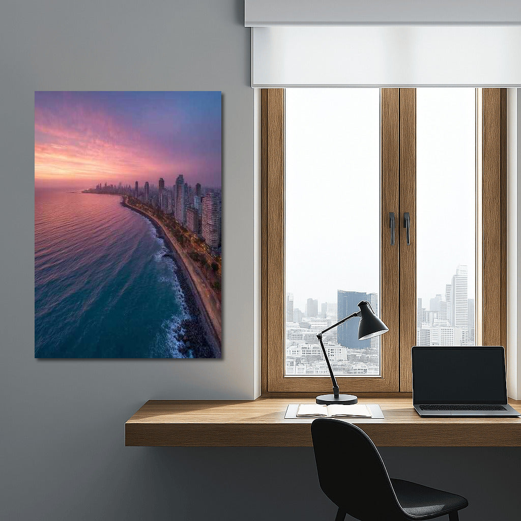 Sunset Charm of Mumbai Skyline: The Grandeur of Cityscapes Skylines