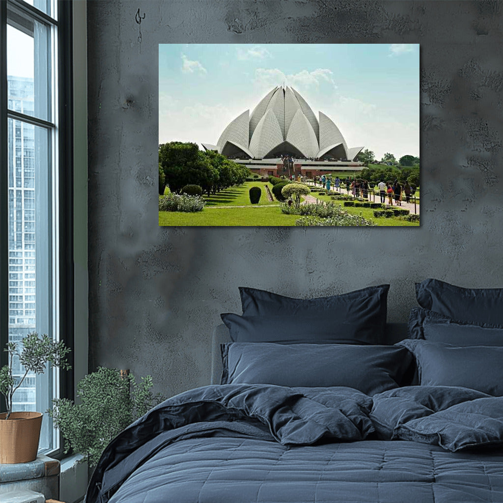 Lotus in the Heart of New Delhi: Indian Charm in the City Panorama