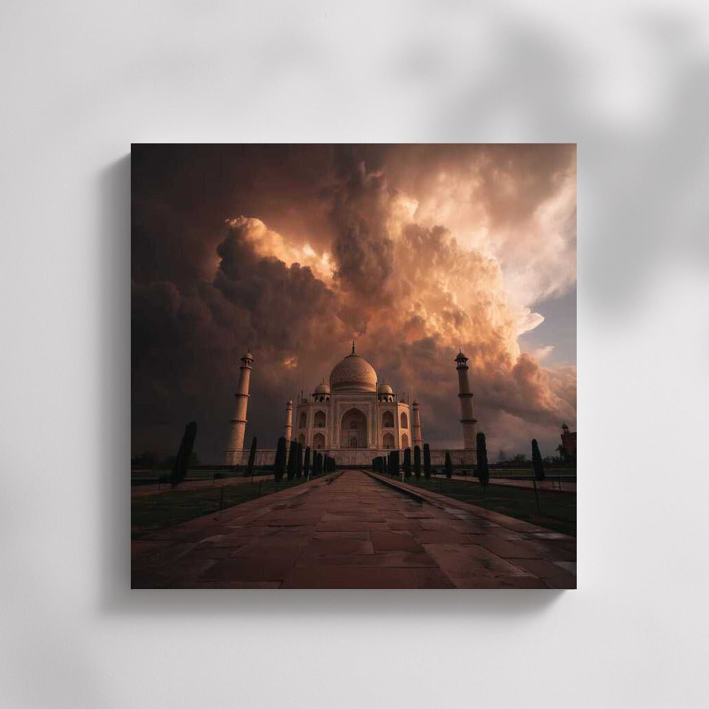 Taj Mahal at Sunset: New Delhi's Magical Silhouette