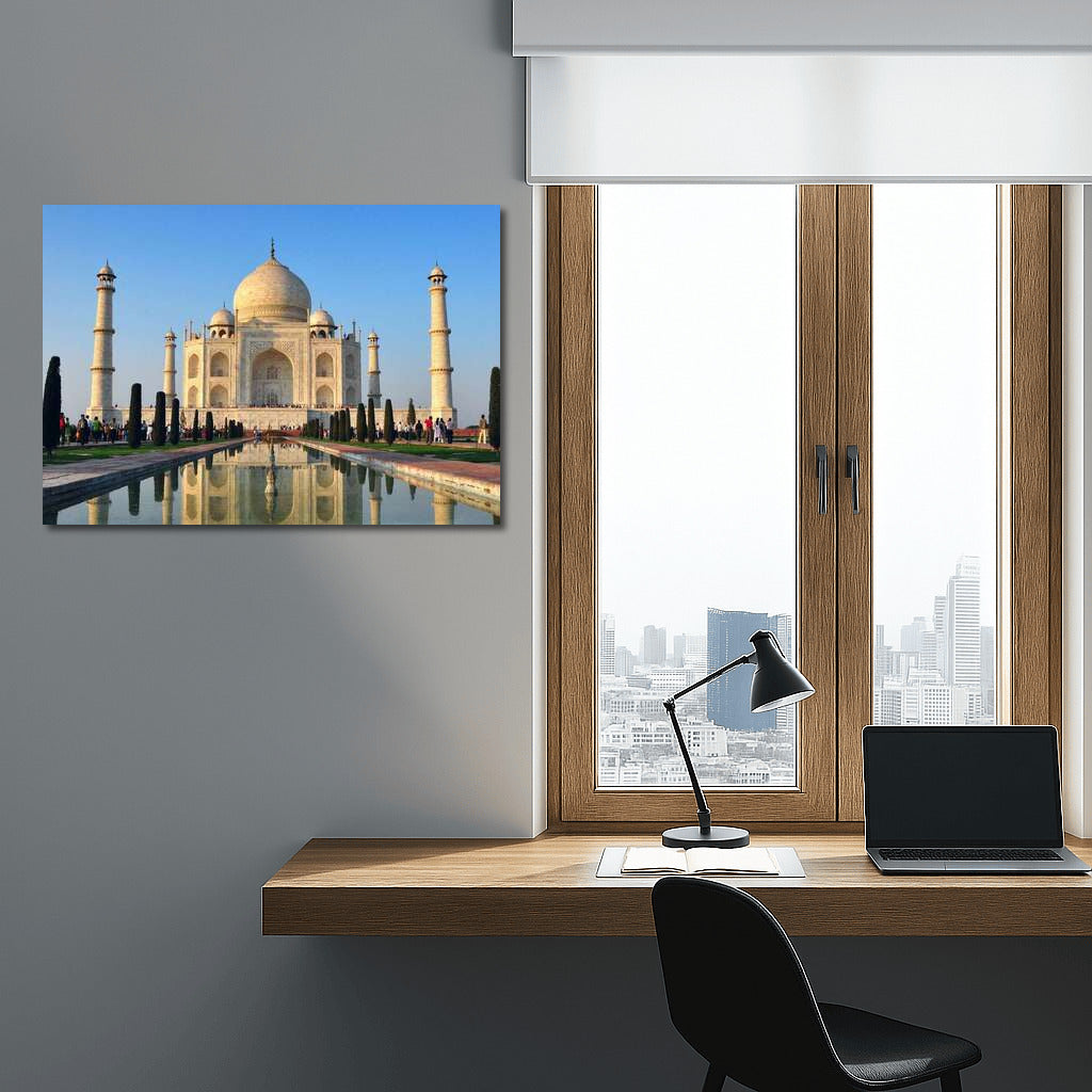 The Grandeur of the Taj Mahal: New Delhi Skyline