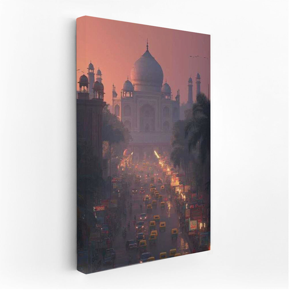 New Delhi Sunset Silhouette: Cityscape
