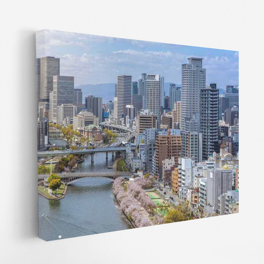 Skyscraper Dynamics: Osaka's Cityscape