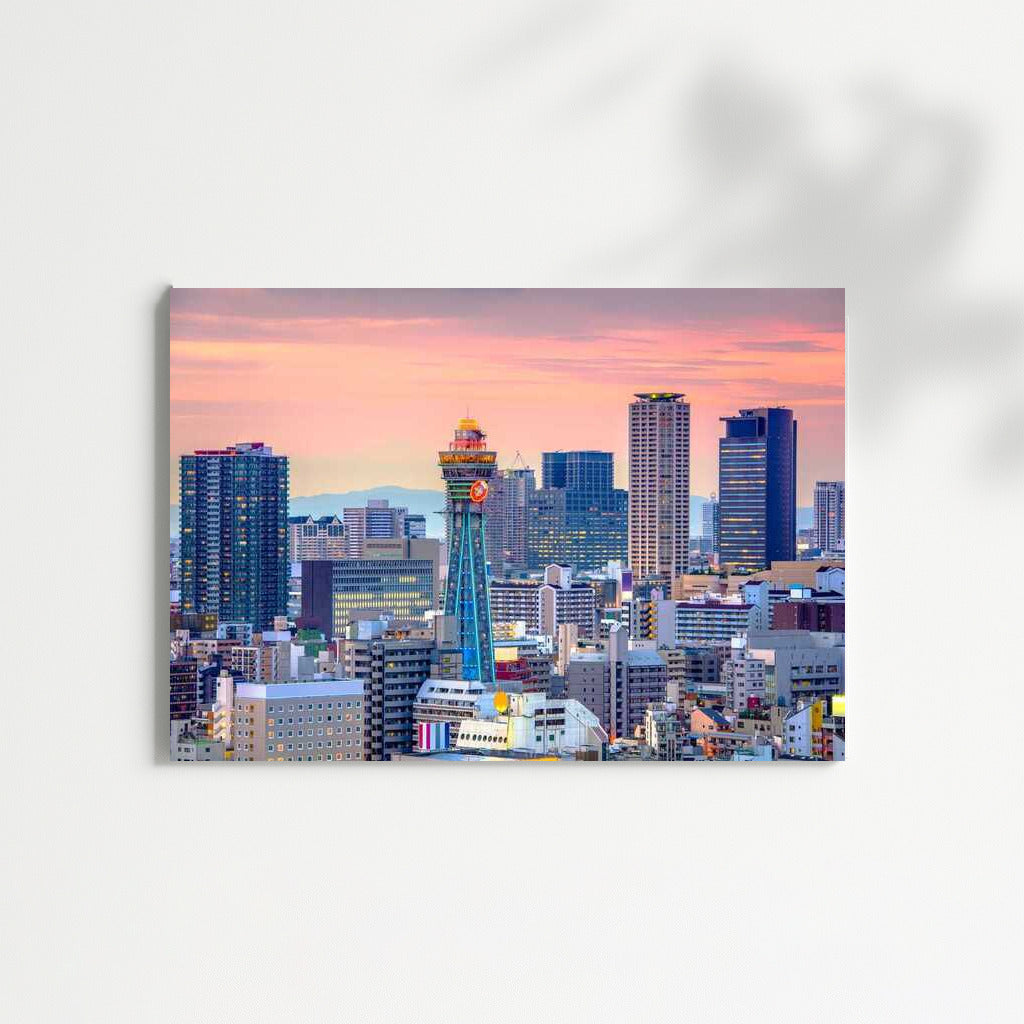Osaka Sunset Splendor: Skyline and Modern High-Rises