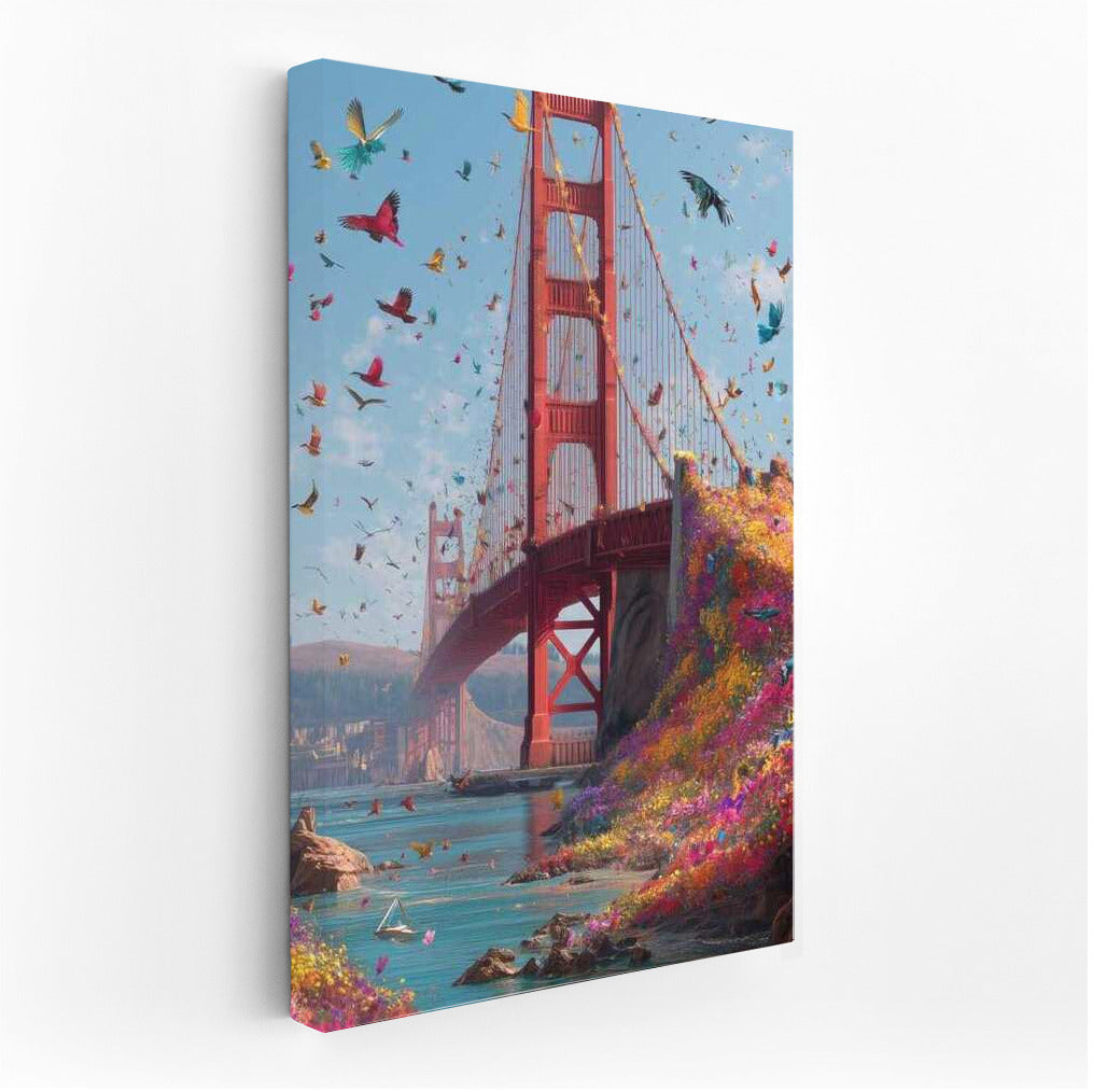 San Francisco's Magical Vortex: City Panorama in Vibrant Colors
